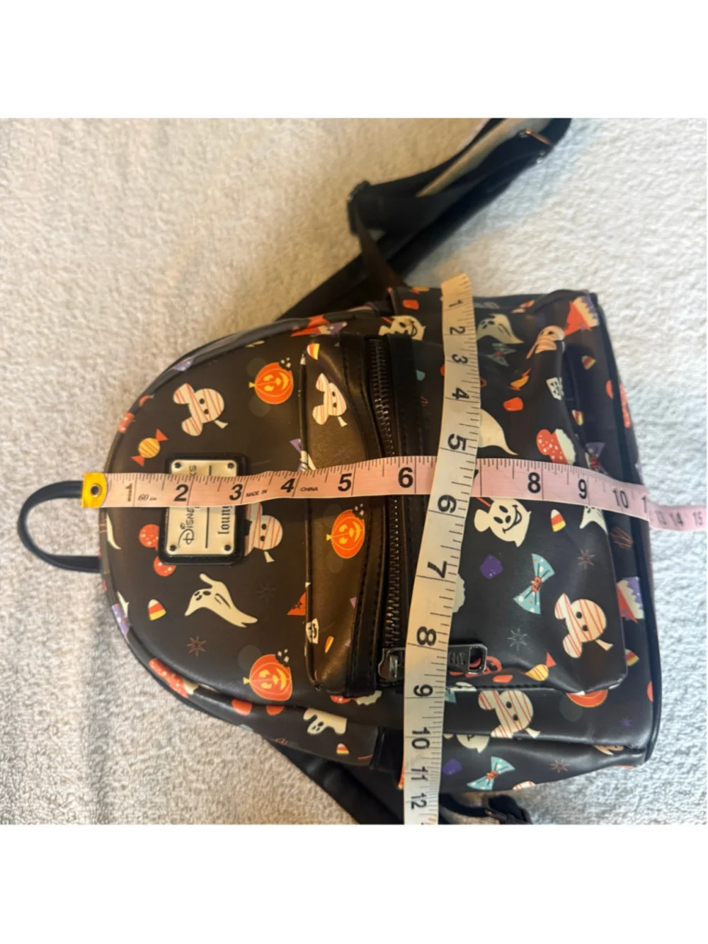 Disney Parks Loungefly Halloween Mickey Ghost Mummy Candy Mini Backpack Black
